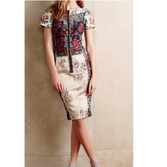 Pieced Brocade Dress Beguile Byron Lars Sz 4 - NWOT - Picture 3 of 13